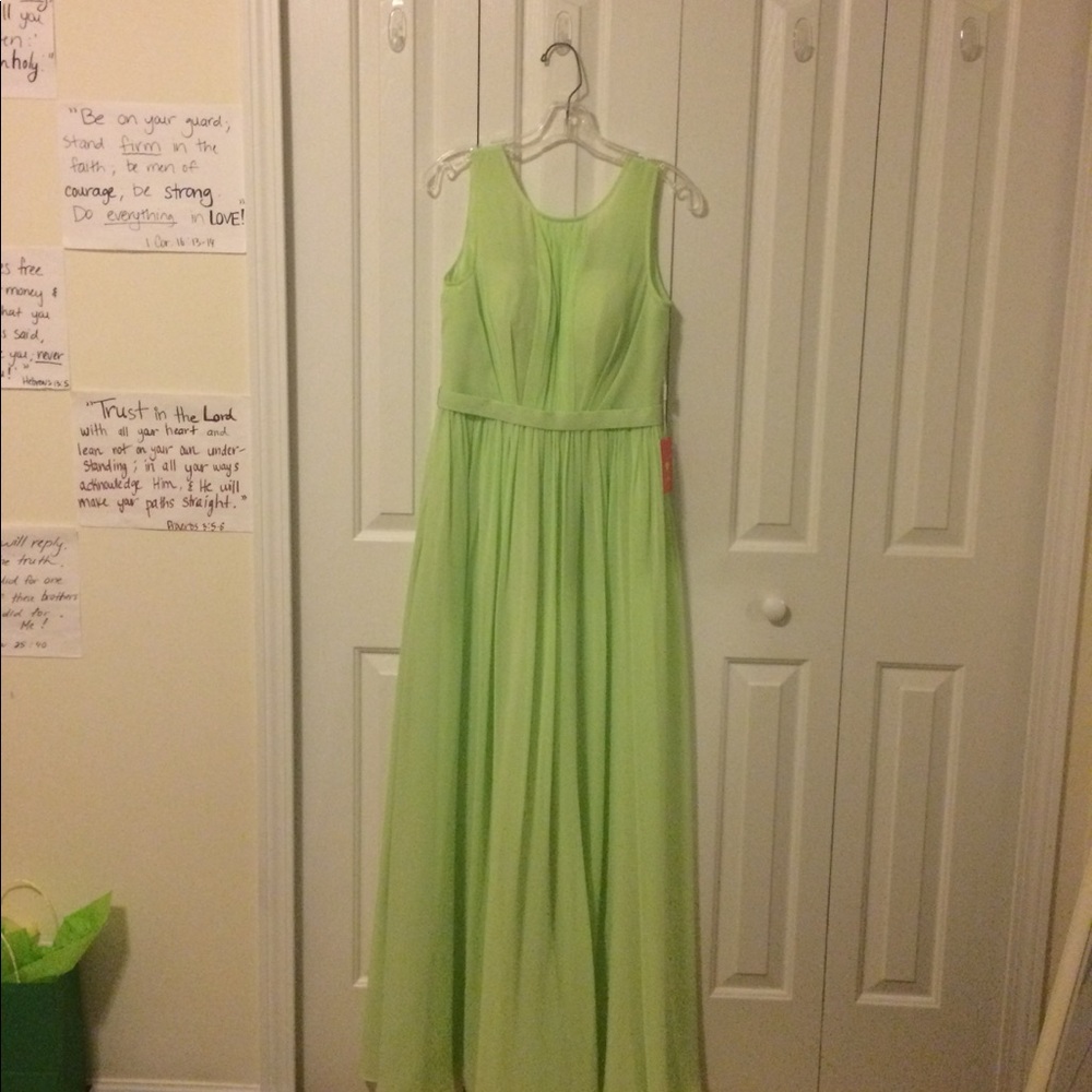 Sage green prom dress